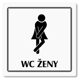 WC ženy, 100x100mm, bílá, Utah
